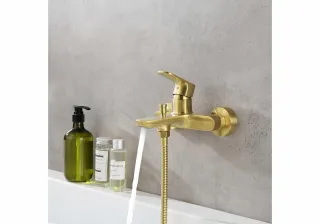 Смеситель для ванны Aquatek Альфа AQ1940BG шлифованное золото